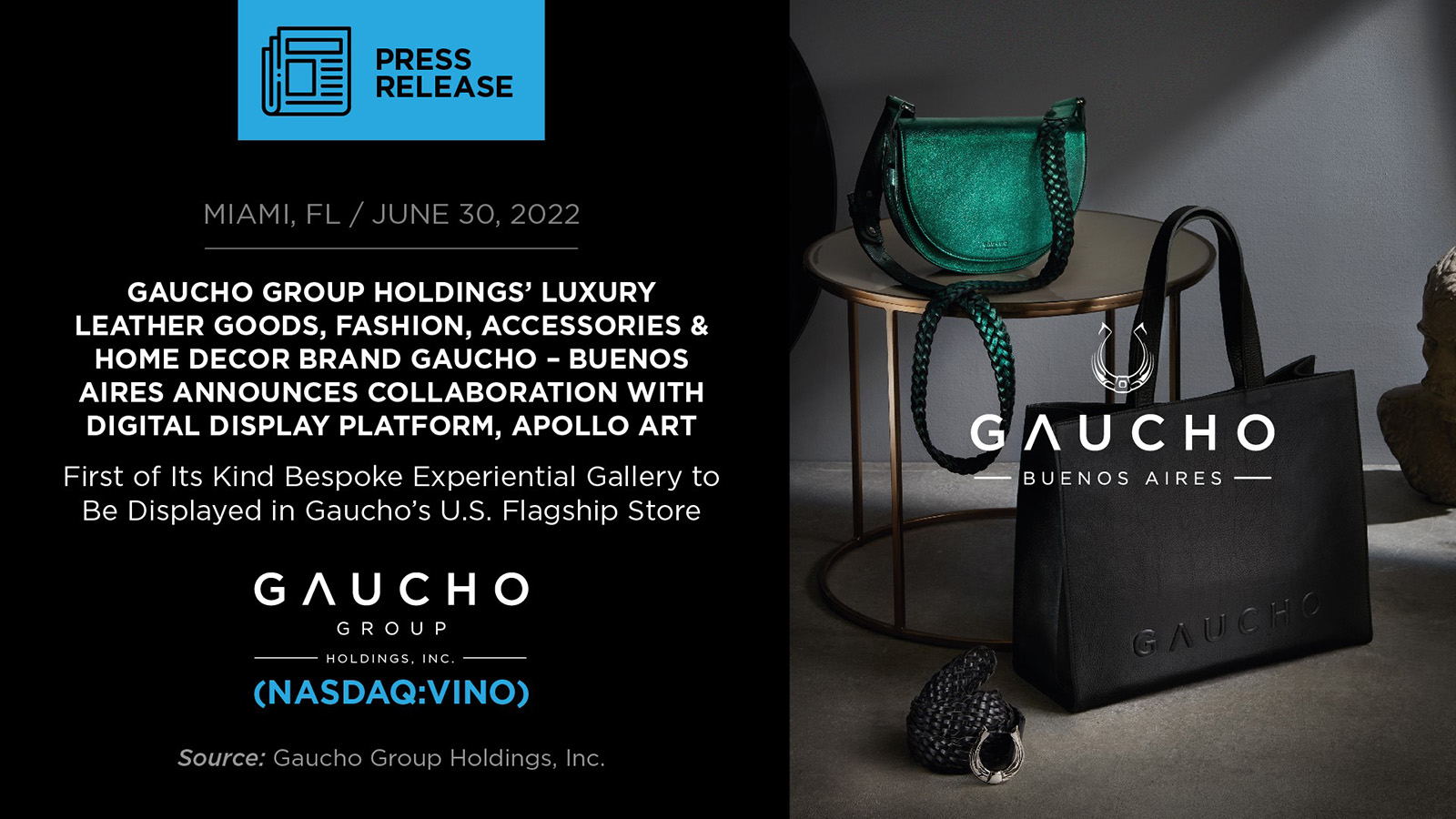 https://www.gauchoholdings.com/news/press/2022-06-30-gaucho-group-holdings-luxury-leather-goods-fashion-accessories-home-decor-brand-gaucho-buenos-aires-announces-collaboration-with-digital-display-platform-apollo-art/_res/id=Picture/2022-06-30_GGH-PR_banner_16x9.jpg